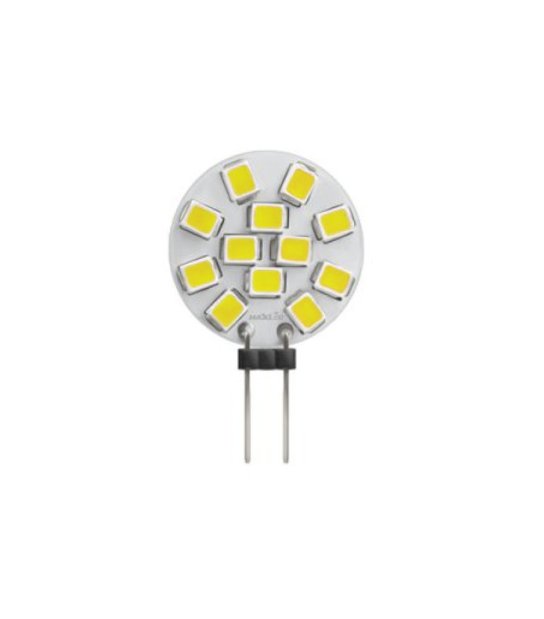 ŻARÓWKA G4 LED 2W 12V ZIMNA BIAŁA (TALERZYK) LD