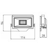 NAŚWIETLACZ DAISY BETA 20W 4000K 2050lm IP65