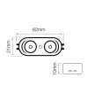 MODUŁ LED OPTO 2xSMD OSRAM 2835 12V 2W 6500K LD