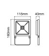 NAŚWIETLACZ LED 20W 4000K 80lm/w PHOTON LD