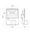 NAŚWIETLACZ LED 10W PIR 4000K 1000lm/w PHOTON LD