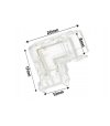 ZŁĄCZKA DO LED TAŚMA COB 8MM typ L CLIK