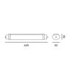 LAMPA HERMETYCZNA LED CORTEZ 18W 4000K IP65 LED2B DŁ. 625mm
