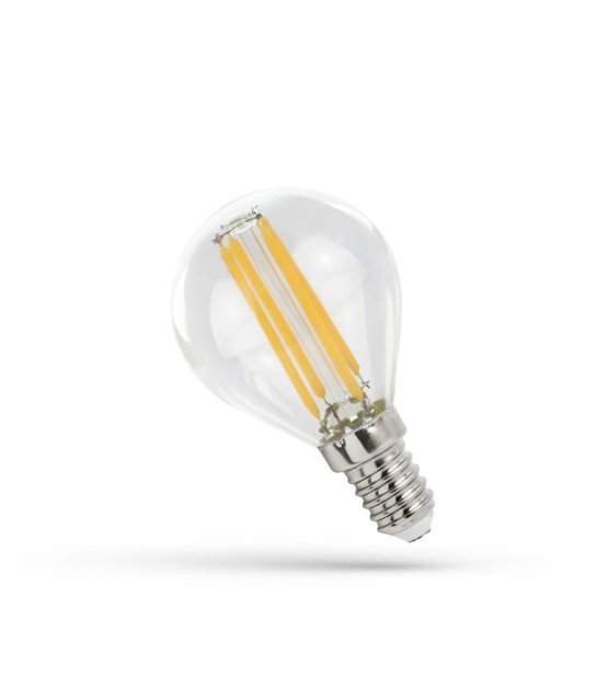 ŻARÓWKA FILAMENT E-14 5,5W 660LM KULKA CIEPŁA BIAŁA SP