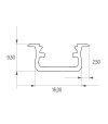 PROFIL TYP B WPUSTOWY INOX 2,02M WYS.9,3MM