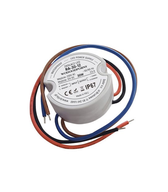 KOMPONENT ZASIL 30W 12V/DC IP67 DO PUSZKI BRILLO nowość