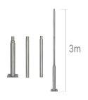 SŁUP OŚWIETLENIOWY składany 3m szary