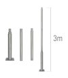 SŁUP OŚWIETLENIOWY składany 3m szary