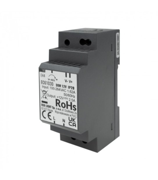 KOMPONENT ZASIL 30W 12V/DC NA SZYNĘ DIN EC
