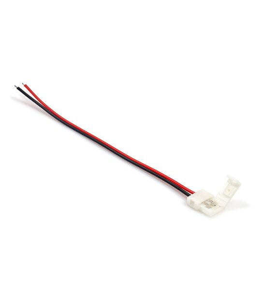 ZŁĄCZKA KABEL DO TAŚMY LED MONO 8mm ZATRZASK JEDNOSTRONNA