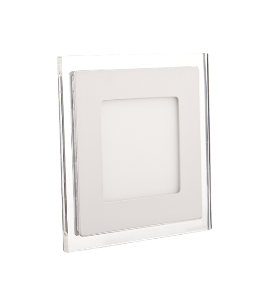 PANEL 15W KWADRAT BIAŁY/CZERWONY SZKŁO