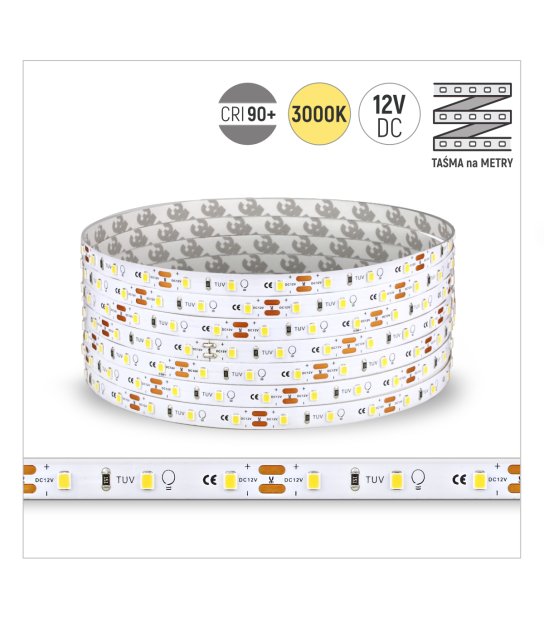 TAŚMA ROL.60LED 12V/DC 2835 IP20 3000K 12W/mb 20-22LM