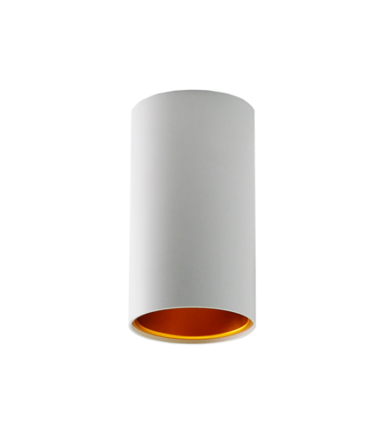 LAMPA TUBA CHLOE GU10 OKRĄGŁA BIAŁA ZŁOTA