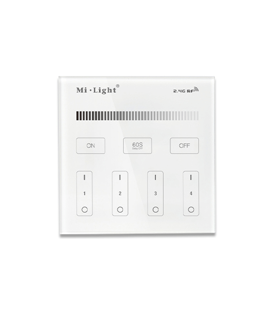 STEROWNIK LED PANEL NAŚCIENNY 4 STREFY MONO MILIGHT T1