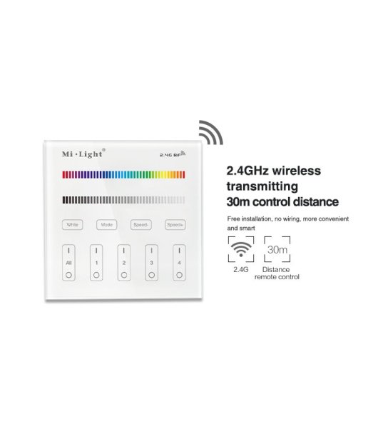 STEROWNIK LED PANEL NAŚCIENNY 4 STREFY RGBW MILIGHT B3 BIAŁY