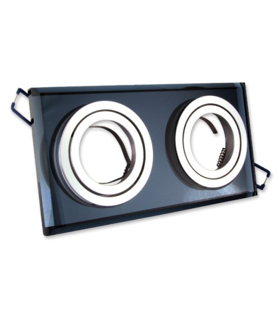 OPRAWA HALOG. SZKLANA x2 RUCHOMA CZARNA