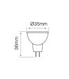 ŻARÓWKA MR11 3W AC/DC 10-14V 38st. 255LM NEUTRALNA LD