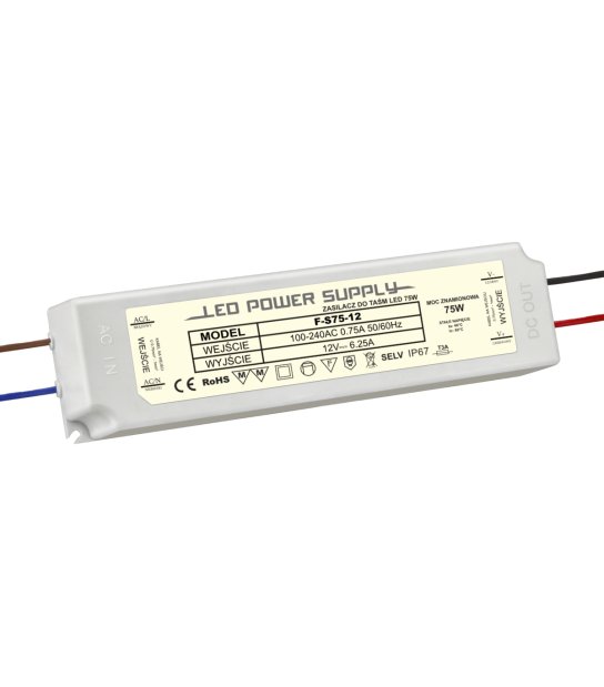 KOMPONENT ZASIL 75W 12V/DC IP67 F-S75-12 BRILLO