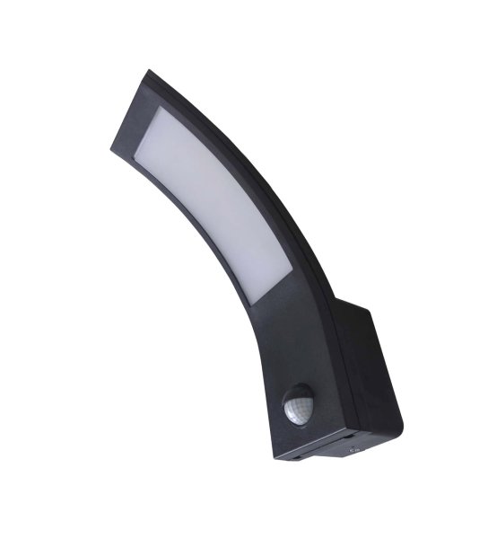 LAMPA LED FALCO CZARNA 10W PIR NEUTRALNA IP54