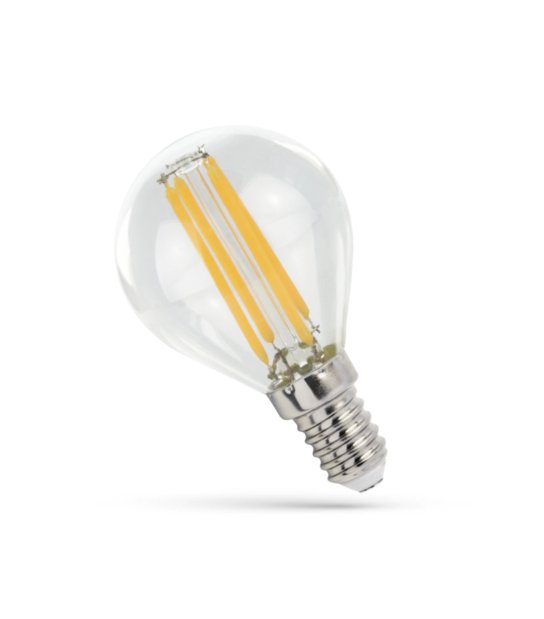 ŻARÓWKA FILAMENT E-14 4W 500LM KULKA CIEPŁA BIAŁA SP