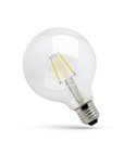 ŻARÓWKA FILAMENT E-27 8W 1000LM CIEPŁA BIAŁA GLOB 125X175mm