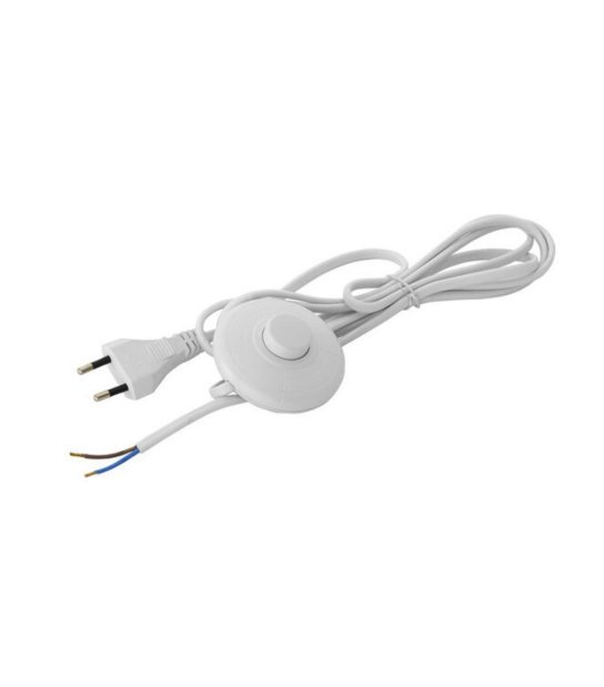 WŁĄCZNIK NOŻNY BIAŁY Z PRZEWODEM