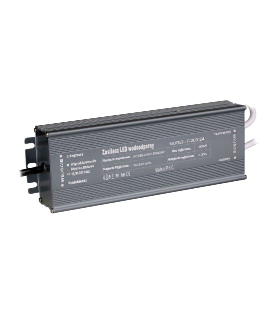 KOMPONENT ZASIL 200W 24V/DC IP67 F-200-24V BRILLO