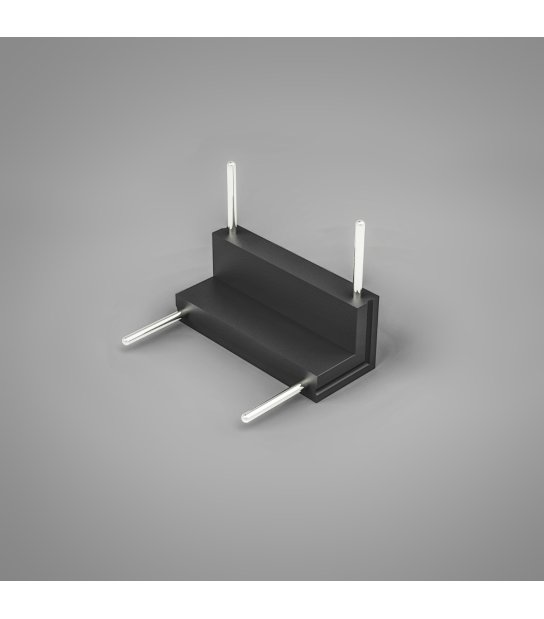 ŁĄCZNIK KĄTOWY 90st. DO SZYNY MAGNETYCZNEJ CZARNY 30LS