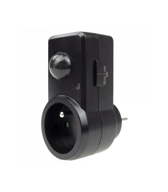 CZUJNIK RUCHU PIR DO GNIAZDKA CZARNY CP-10C