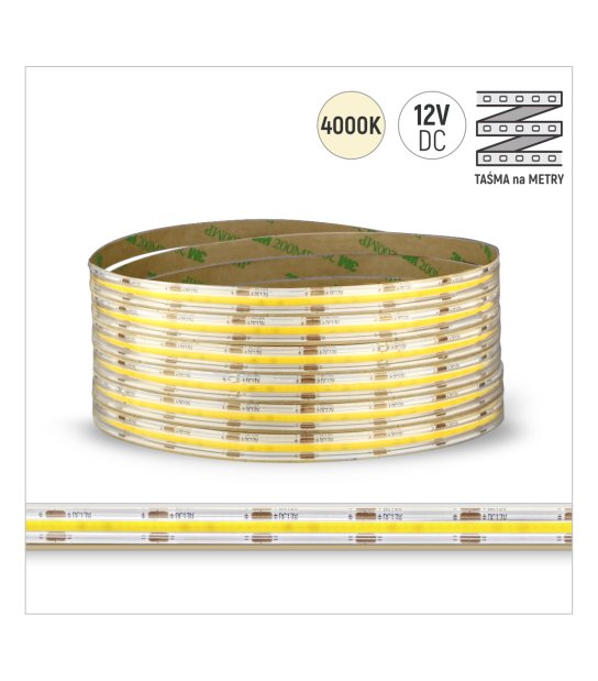 TAŚMA ROL. COB 480LED/MB IP67 4000K 9W/mb 12V/DC ROL.30M