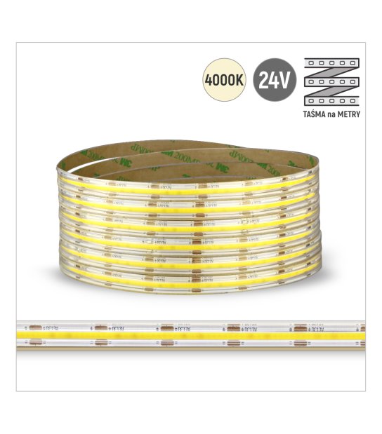 TAŚMA ROL. COB 480LED/MB IP67 4000K 9W/mb 24V/DC ROL.30M