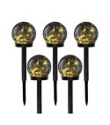 Słupek ogrodowy solar LED GLOBE 3000K IP44 5-pak LED2B CZARN
