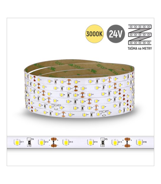 TAŚMA ROL.60LED 24V/DC 2835 IP20 3000K 6W/mb 30mb 10-12LM