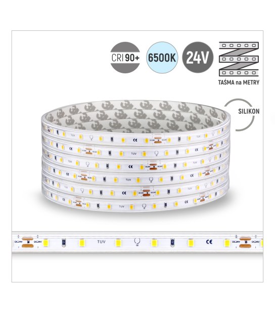 TAŚMA ROL.60LED 24V/DC 2835 IP67 6500K 6W/mb CRI90+/20MB 