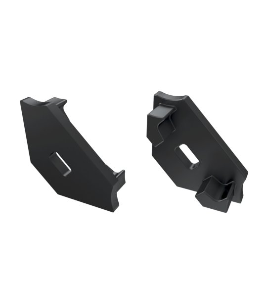 ZAŚLEPKA TYP C ROGOWA CZARNA Z OTWOREM