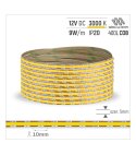 TAŚMA ROL. COB 400LED/MB 5mm IP20 3000K 9W/mb 12V/DC ROL.30M