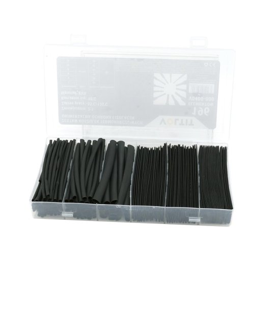 ZESTAW RUREK TERMOKURCZLIWYCH CZARNE 196 ELEM.