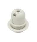 OPRAWKA E27 GWINTOWANA Z KOŁNIERZEM BIAŁA