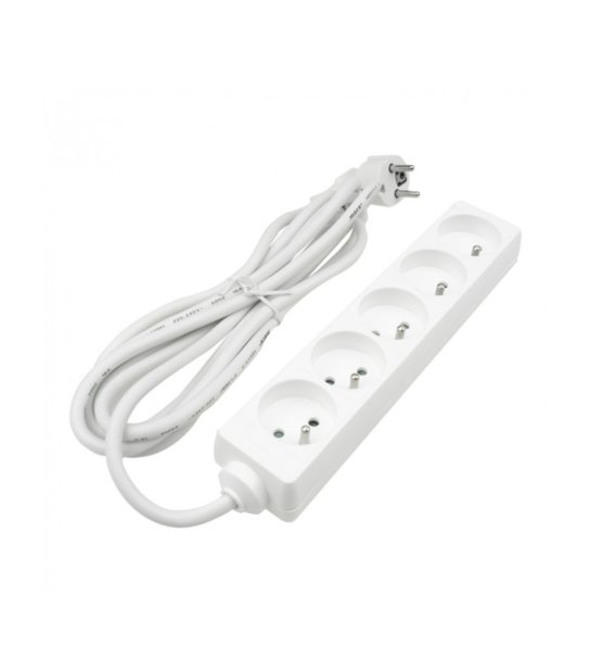 PRZEDŁUŻACZ 5 GNIAZD 3MB 3x1,5mm2 BIAŁY