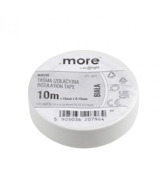 TAŚMA IZOLACYJNA 15X10M BIAŁA