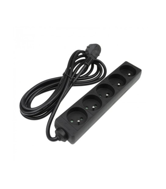 PRZEDŁUŻACZ 5 GNIAZD 3MB 3x1,5mm2 CZARNY
