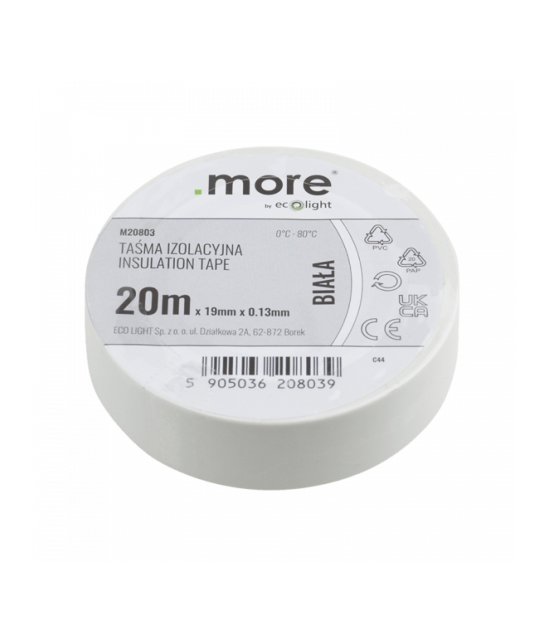 TAŚMA IZOLACYJNA 19X20M BIAŁA