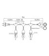 GIRLANDA OGRODOWA 10mb + 10x E27-G45-1W 2700K