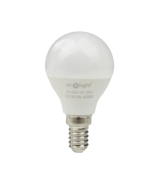 ŻARÓWKA E14 5W 3000K-500lm KULKA EC