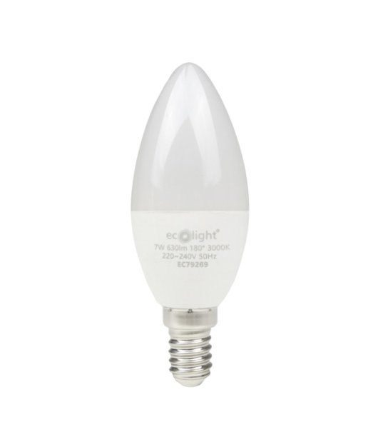 ŻARÓWKA E-14 7W 3000K 700lm ŚWIECZKA EC
