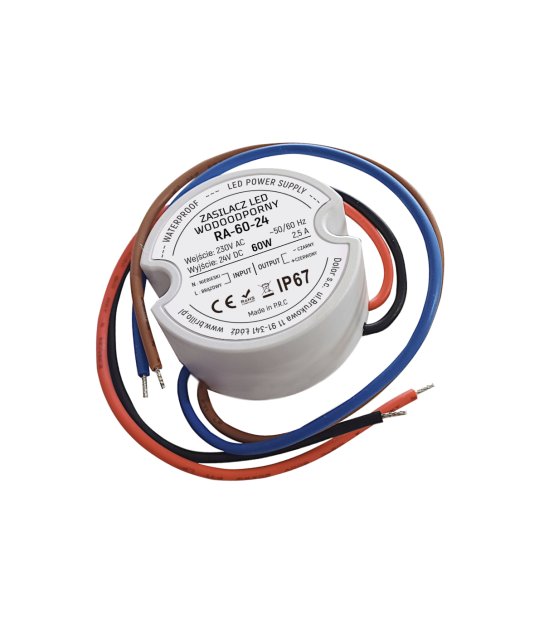 KOMPONENT ZASIL 60W 24V/DC IP67 DO PUSZKI BRILLO nowość