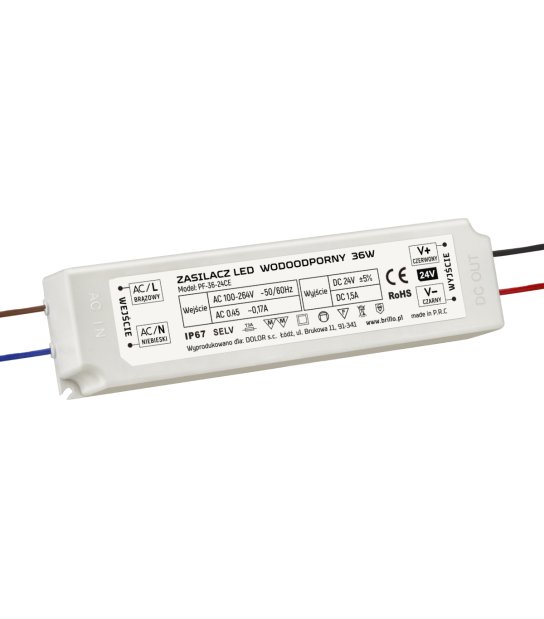 KOMPONENT ZASIL 36W 24V/DC IP67 PF-36-24 BRILLO