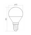 ŻARÓWKA E14 10W 4000K-1000lm KULKA EC