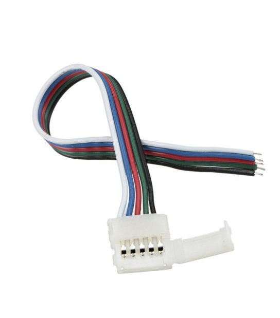 ZŁĄCZKA KABEL DO TAŚMY LED RGBW 12mm KABEL JEDNOSTRONNA