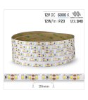 TAŚMA ROL.120LED 12V/DC 2835 IP20 6000K 12W/mb 10-12LM CRI90